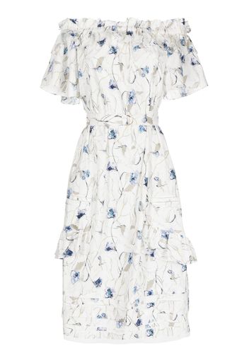 Marchesa Notte floral-print dress - Bianco