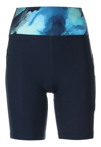 Marchesa Shorts da ciclismo con motivo astratto - Blu