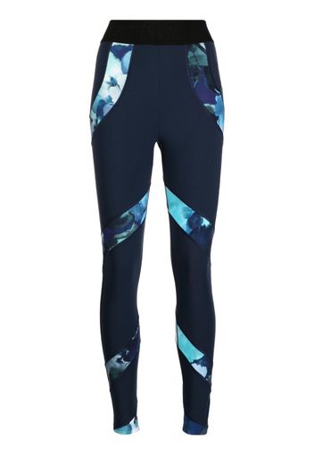 Marchesa abstract-print high-waisted leggings - Blu