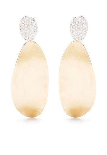 Marco Bicego 18kt yellow and white gold Lunaria drop earrings - Oro