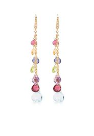 Marco Bicego Paradise 18kt yellow gold multi-stone and diamond drop earrings - Oro