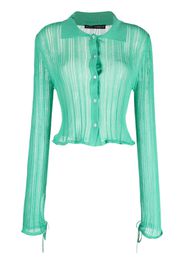 Marco Rambaldi semi-sheer knitted cardigan - Verde