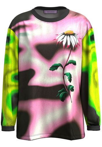 Margherita Maccapani T-shirt con stampa Fallen Daisy - Rosa