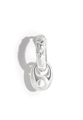 Maria Black Sienna huggie hoop charm earring - Argento