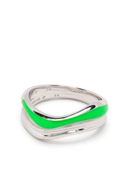 Maria Black Soma neon-detail ring stack - Argento