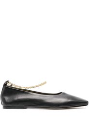 MARIA LUCA chain-link detail ballerina shoes - Nero