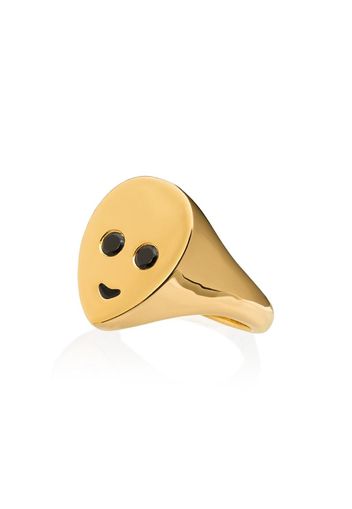 gold plated silver alien ring