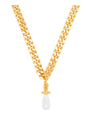 Maria Nilsdotter chunky-chain drop-pendant necklace - Oro