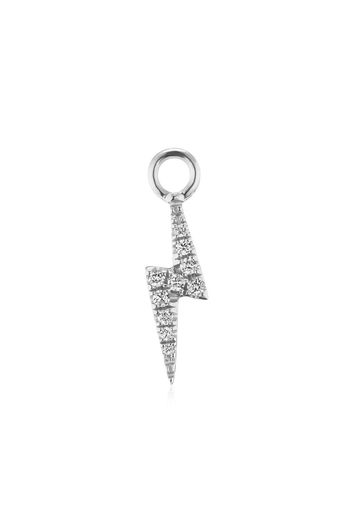 Maria Tash Pendente fulmine i in oro bianco 18kt con diamanti