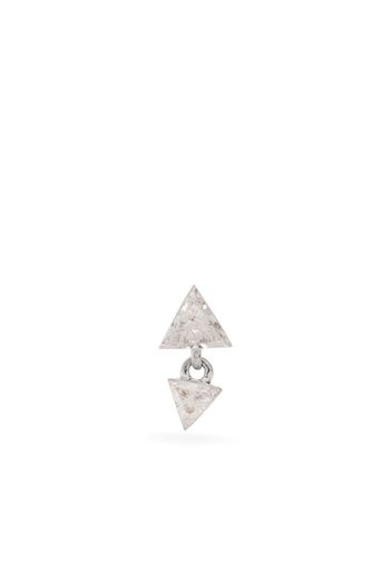 MARIA TASH 18kt white gold Triangle diamond drop earring - Argento