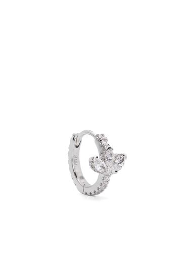 MARIA TASH 14kt white gold Lotus Eternity diamond hoop earring - Argento