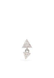 MARIA TASH 18kt white gold Triangle diamond drop earring - Argento