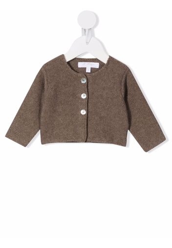 Mariella Ferrari crew-neck cardigan - Marrone