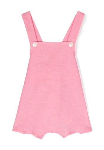 Mariella Ferrari crossover-strap linen playsuit - Rosa