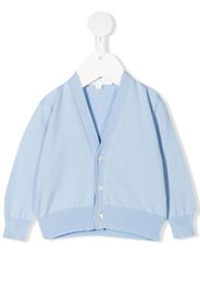 Mariella Ferrari ribbed-knit V-neck cardigan - Blu