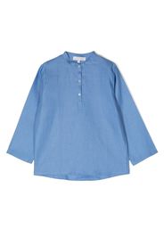 Mariella Ferrari linen long sleeves shirt - Blu