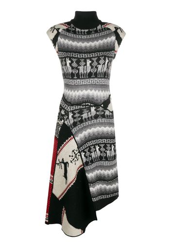 intarsia knit dress