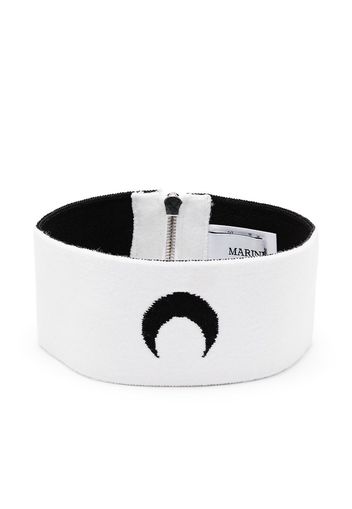 Marine Serre moon-print knitted choker - Bianco