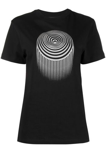 Marine Serre graphic print short-sleeved T-shirt - Nero