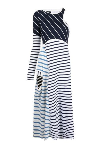 Marine Serre Vestito asimmetrico cut-out - Blu