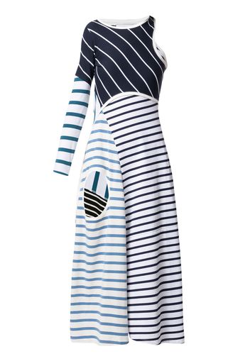 Marine Serre contrast-stripe dress - Nero