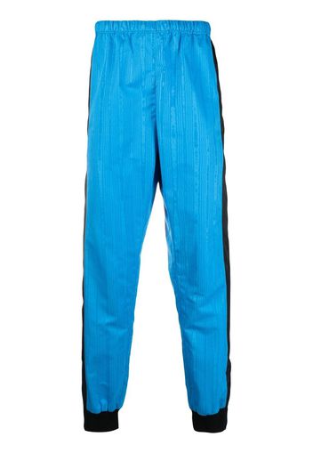 Marine Serre Pantaloni elasticizzati con design color-block - Blu