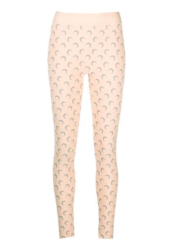 Marine Serre Leggings con stampa - Rosa