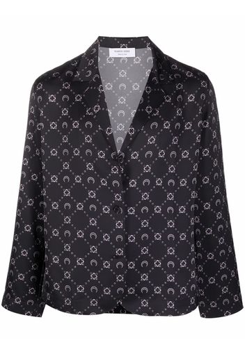 Marine Serre Moonogram print shirt - Nero