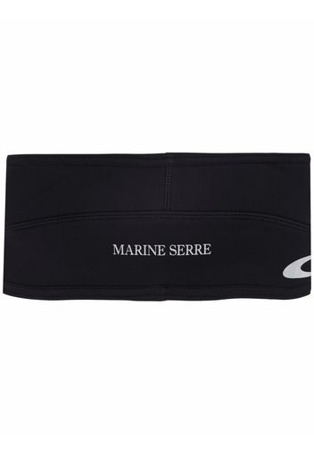 Marine Serre logo print headband - Nero