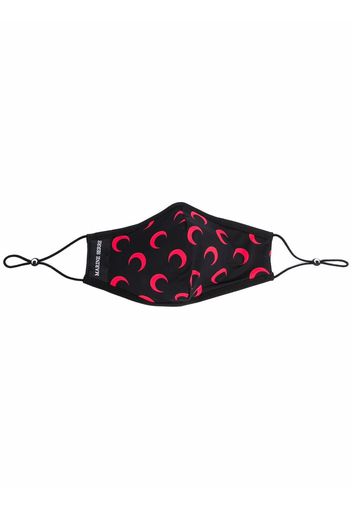 Marine Serre crescent moon-print face mask - Nero