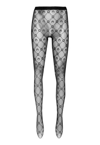 Marine Serre Leggings a fantasia - Nero