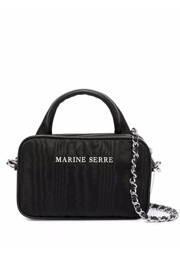 Marine Serre lettering logo mini bag - Nero