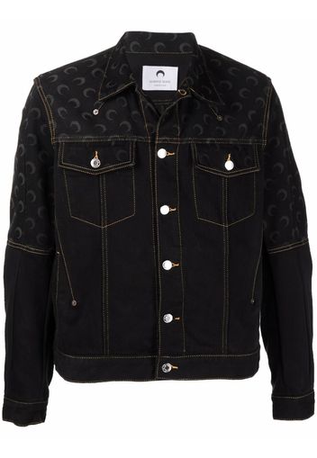 Marine Serre monogram-print denim jacket - Nero