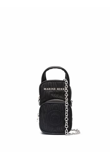 Marine Serre logo-lettering chain-strap tote - Nero