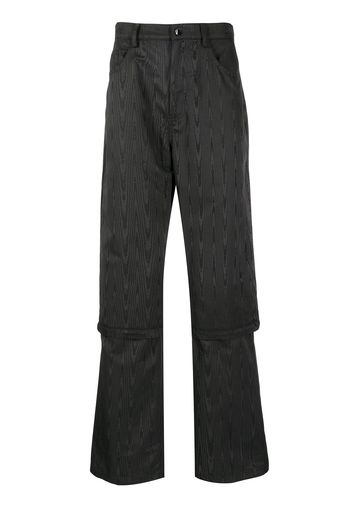 Marine Serre detachable-leg moire pattern trousers - Nero