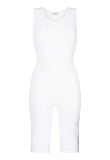 Marine Serre sleeveless knitted playsuit - Bianco