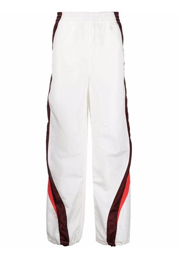 Marine Serre side-stripe track pants - Bianco