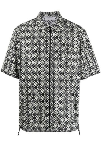 MARINE SERRE Zephyr diamond-pattern moon shirt - Nero