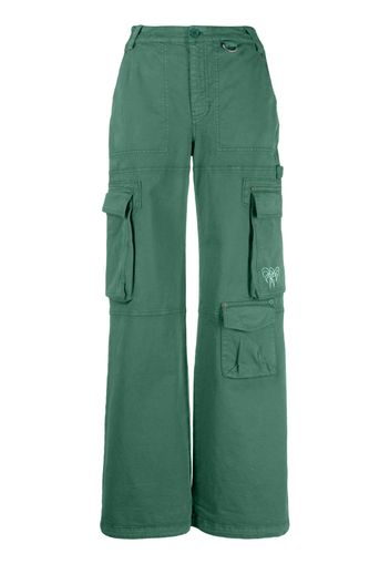 Marine Serre workwear cargo trousers - Verde