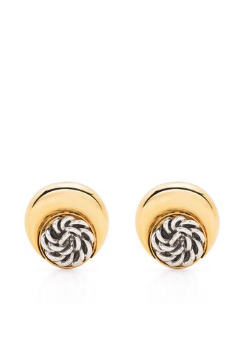 Marine Serre buttons moon earrings - Oro