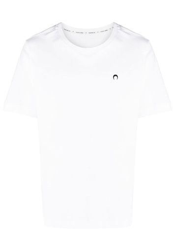Marine Serre crescent moon-embroidered T-shirt - Bianco
