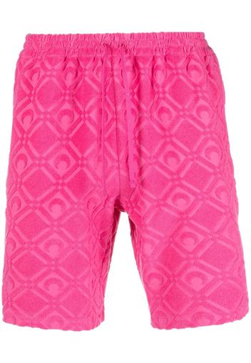 Marine Serre Shorts con stampa luna crescente - Rosa