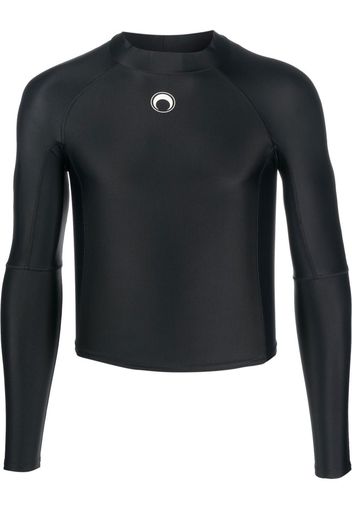 Marine Serre Crescent Moon long-sleeved top - Nero