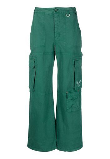 Marine Serre Pantaloni dritti con tasche - Verde