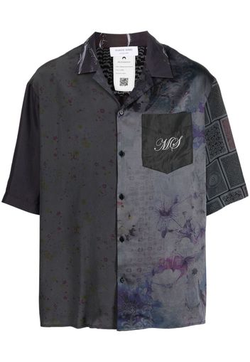 Marine Serre patchwork-pattern print short-sleeve shirt - Grigio