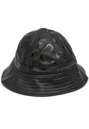 Marine Serre Cappello bucket con applicazione - Nero