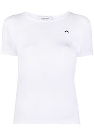 Marine Serre T-shirt con ricamo - Bianco