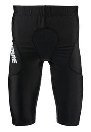 Marine Serre Shorts da corsa con logo - Nero