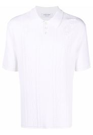 Marine Serre Crescent Moon-pattern polo shirt - Bianco