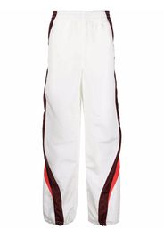 Marine Serre side-stripe track pants - Bianco